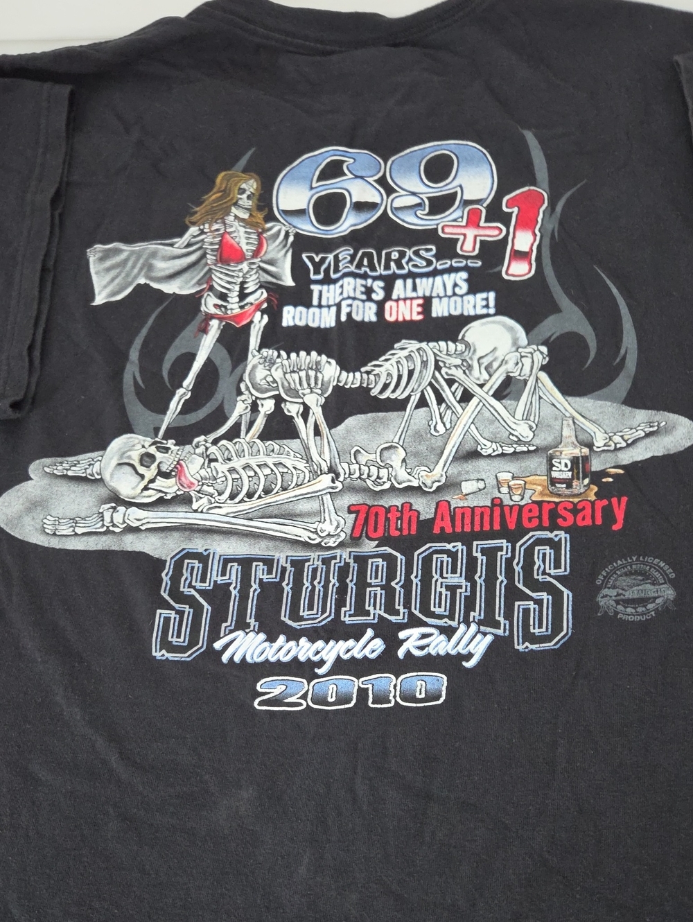 Sturgis Motorcycle Rally 2010 Black Graphic Tee - 70th Anniversary